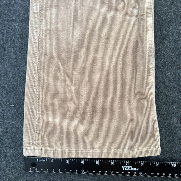 Good American Classic Slim Pants Women's 6/28 Beige Corduroy Bootcut Flare - Picture 7 of 12